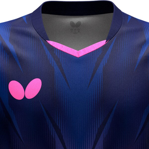 Butterfly Flazer Shirt - Navy - Front - Close-Up